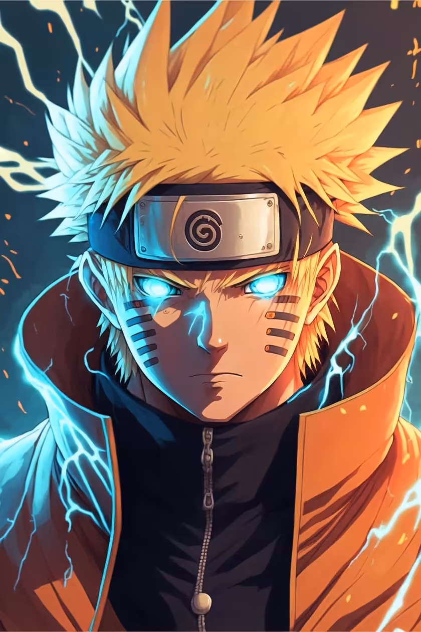 Naruto Uzumaki Electric Blue Lightning