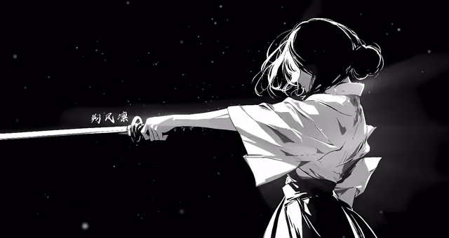 Anime Warrior Girl With Sword