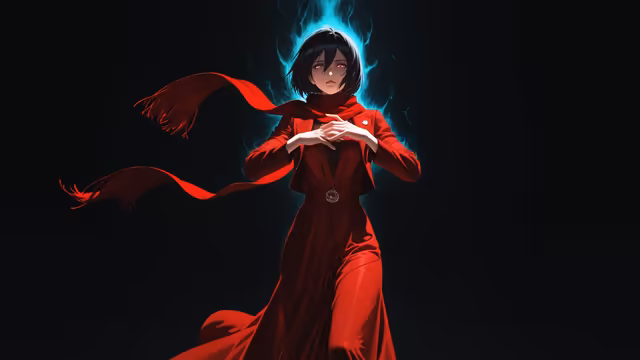 Mikasa Ackerman Red Scarf Power