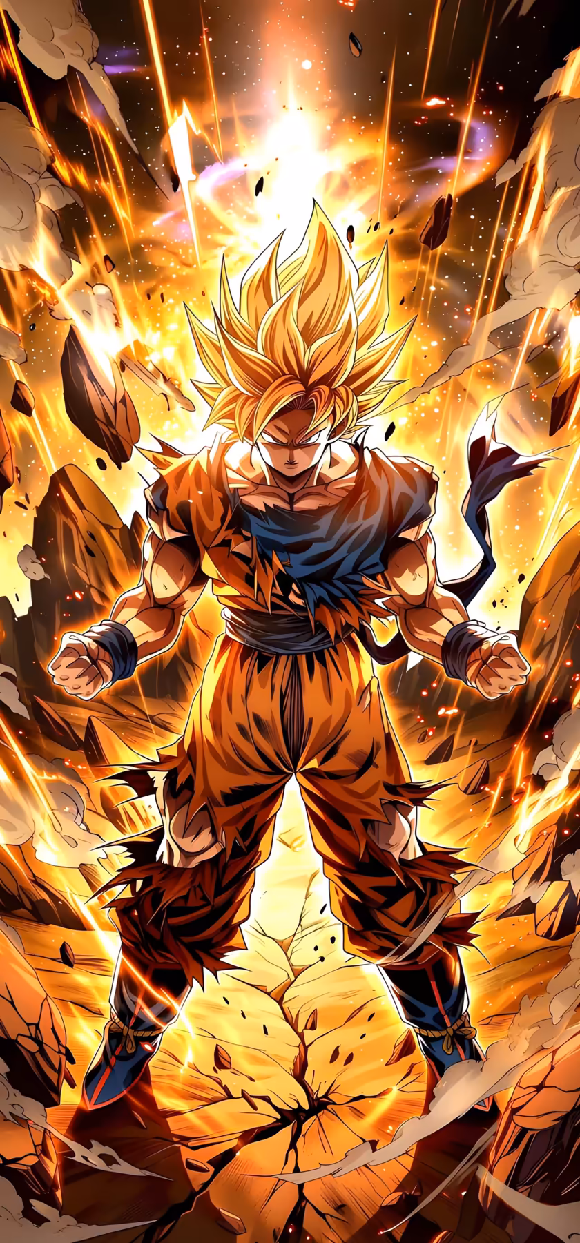 Golden Super Saiyan Power Transformation