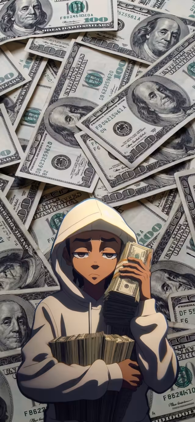 Anime Girl With Money Stack