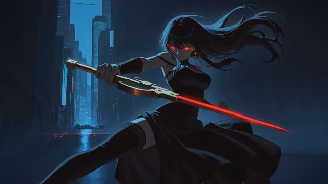 Yor Forger Neon Blade Cyberpunk