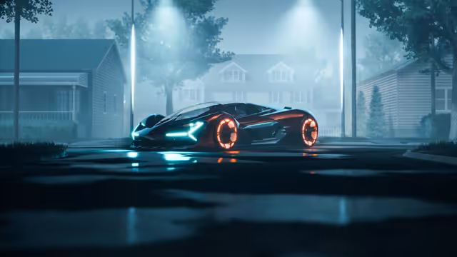 Lamborghini Terzo Millennio Neon Street