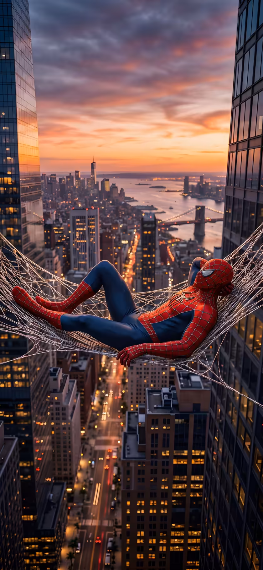 Spiderman Sunset City View