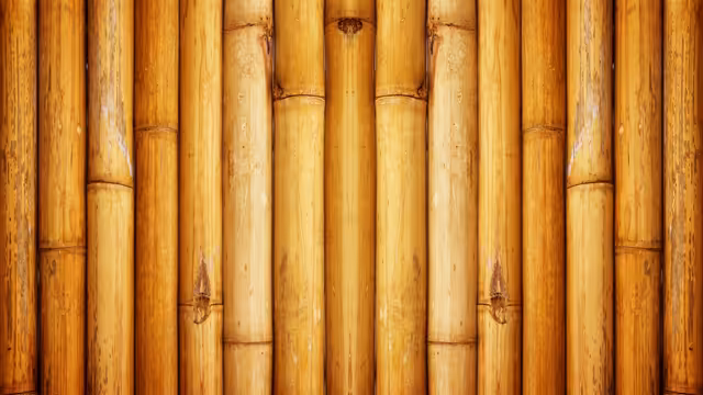 Golden Bamboo Stalks Pattern