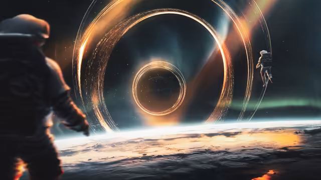 Cosmic Portal Above Alien Horizon