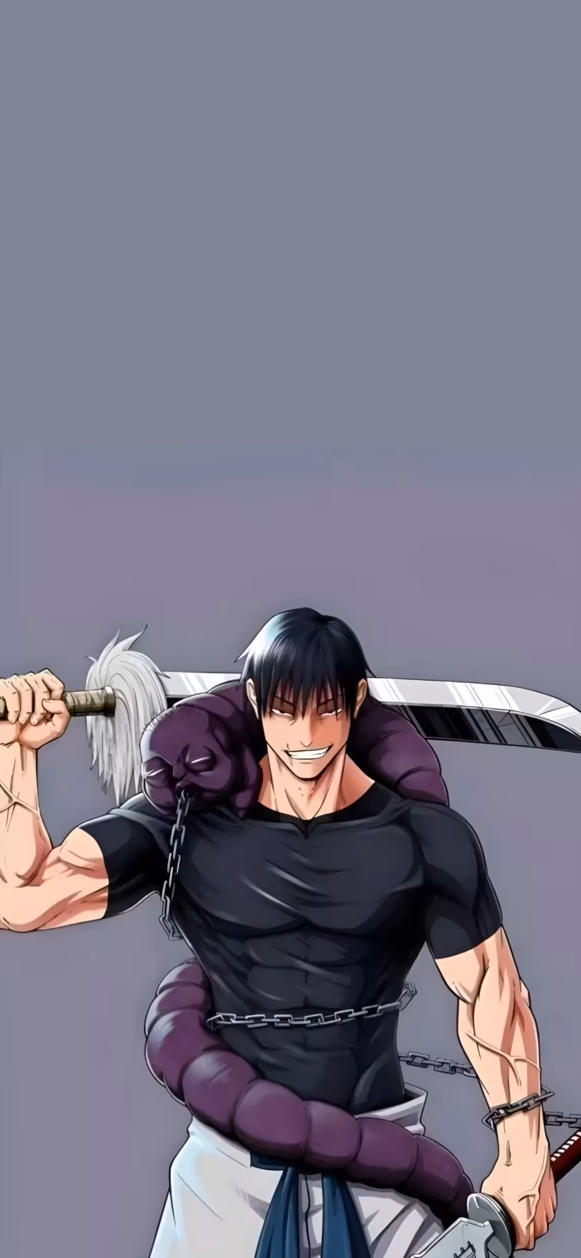 Toji Fushiguro Smiling With Katana