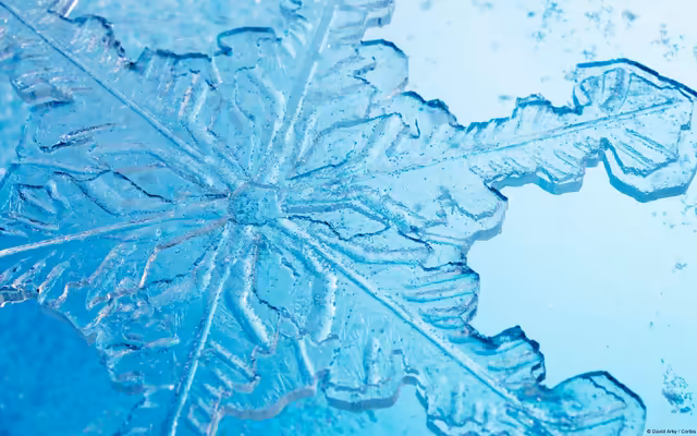 Frozen Crystalline Ice Texture Close-up