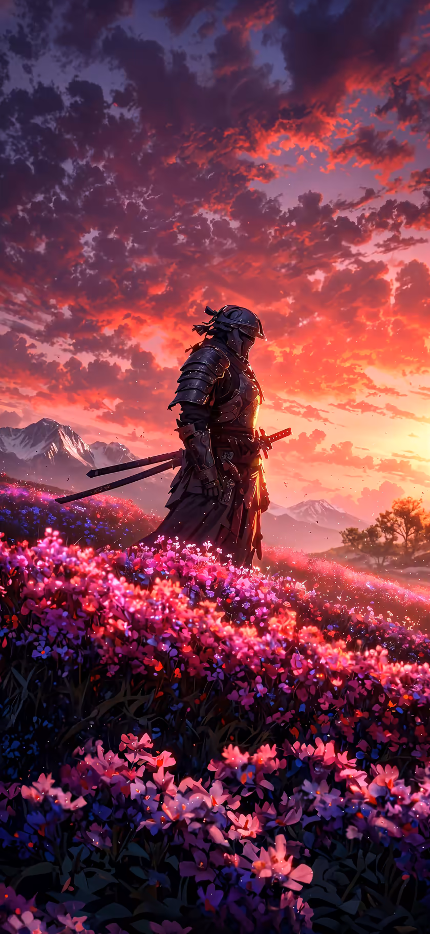 Samurai Warrior Sunset 4K Wallpaper – Free HD Background
