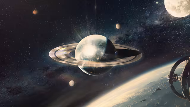 Saturn Planet in Deep Space