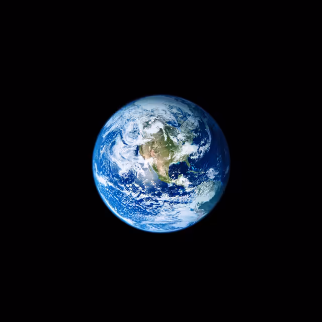 Earth Against Black Space