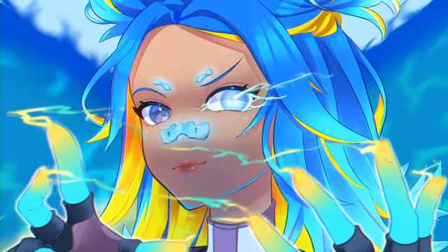 Neon Valorant Art Digital Character