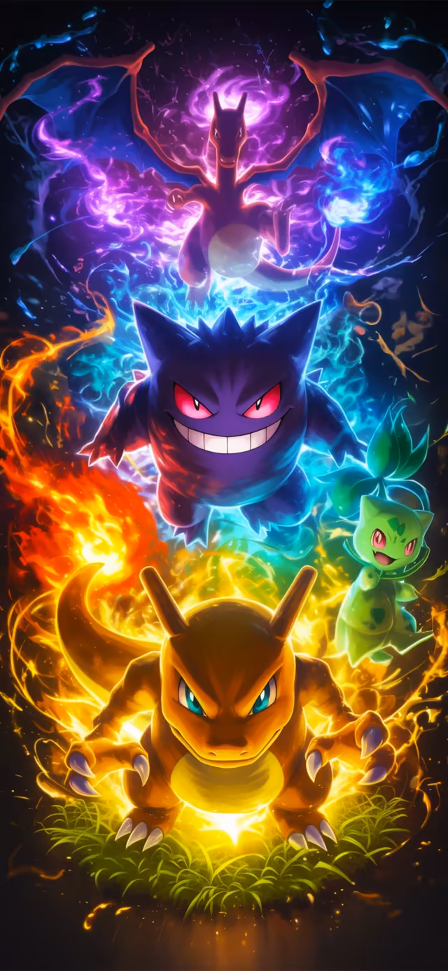 Mythical Creatures Glowing Neon Energy