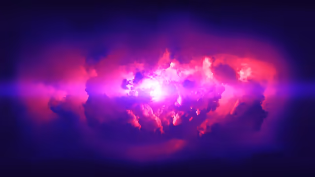 Pink Clouds Glowing in Darkness