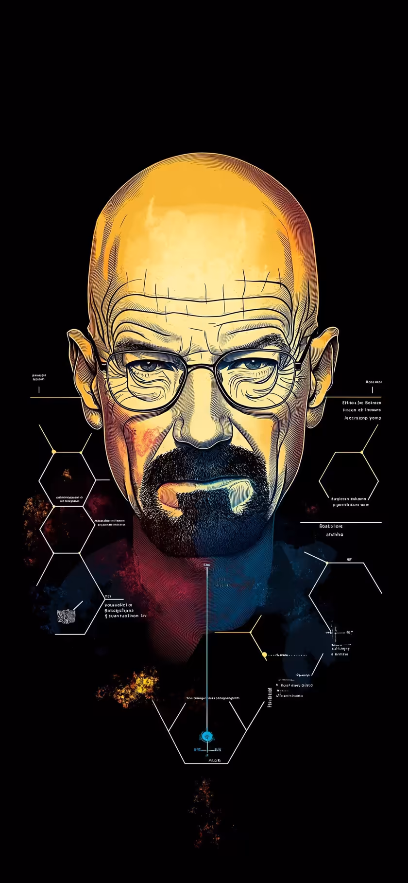 Breaking Bad Geometric Portrait Study