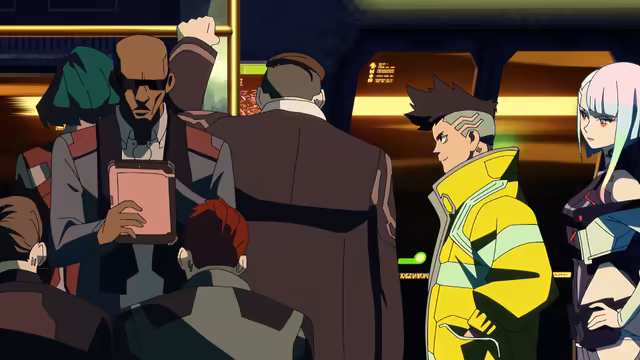 Cyberpunk Neon Street Meeting
