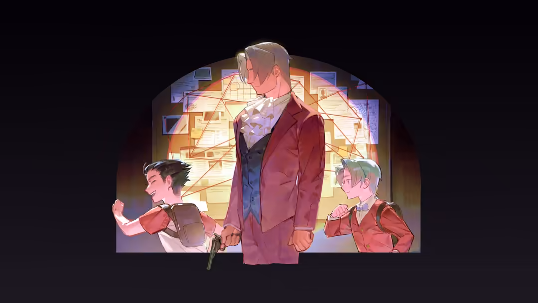 Anime-style illustration of three characters in warm lighting, with glowing window backdrop, depicting meaningful friendship