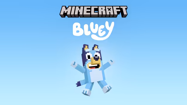 Minecraft Bluey Pixel Character