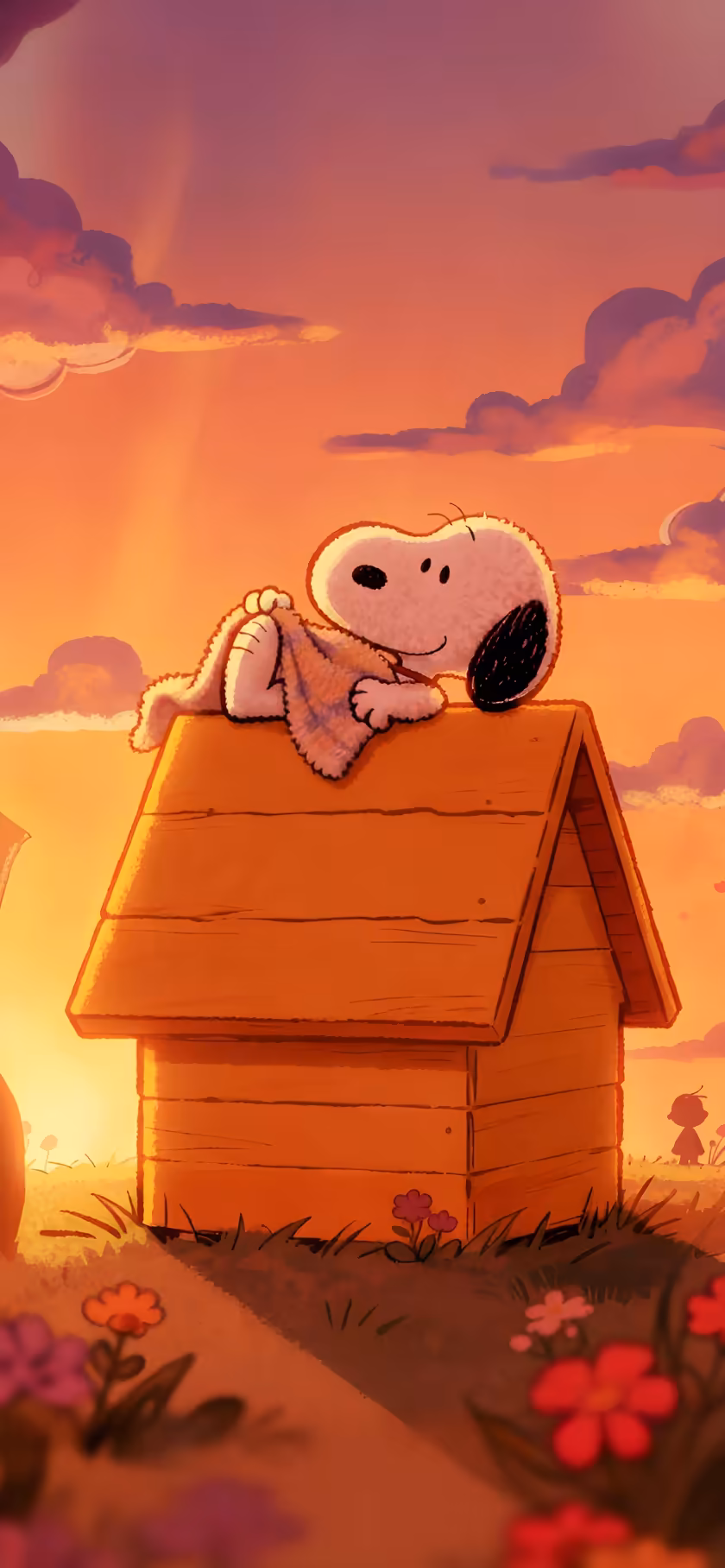 Snoopy Sunset Doghouse