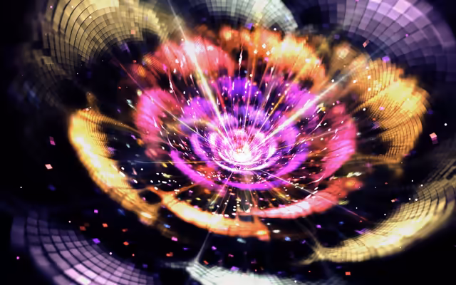 Neon Pixel Explosion Burst