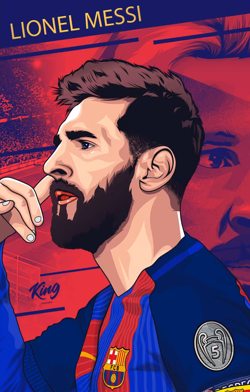Lionel Messi Pop Art Portrait