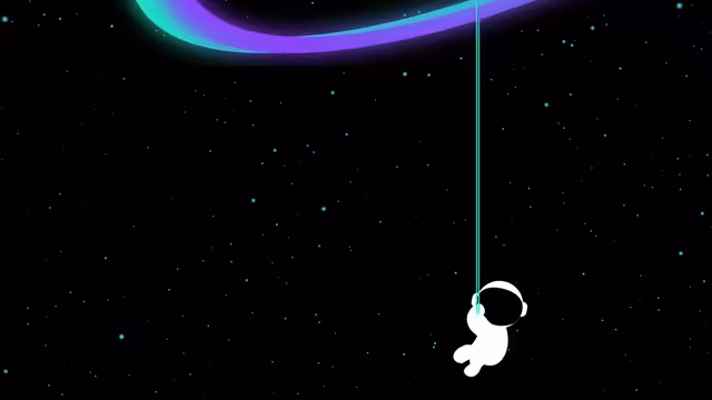 Cute Astronaut Floating In Space