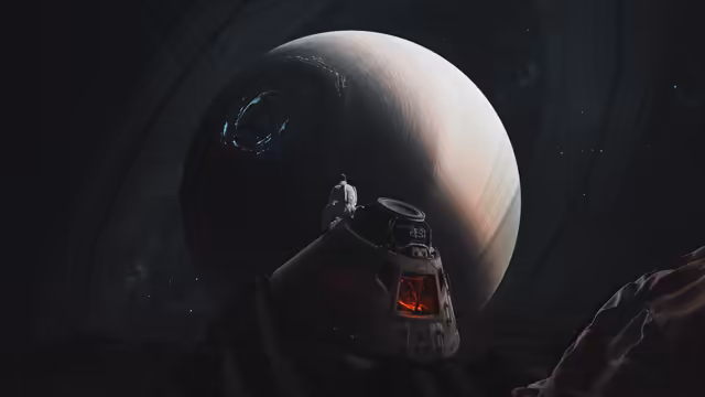 Astronaut Exploring Distant Planet