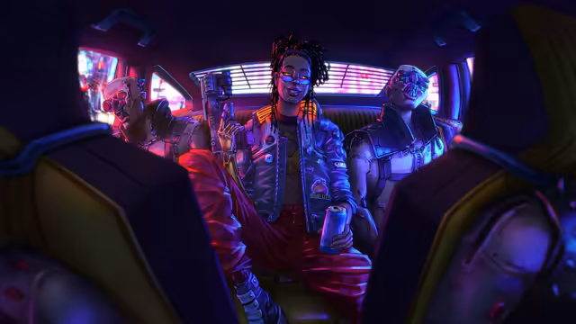 Cyberpunk Neon Car Interior Aesthetic