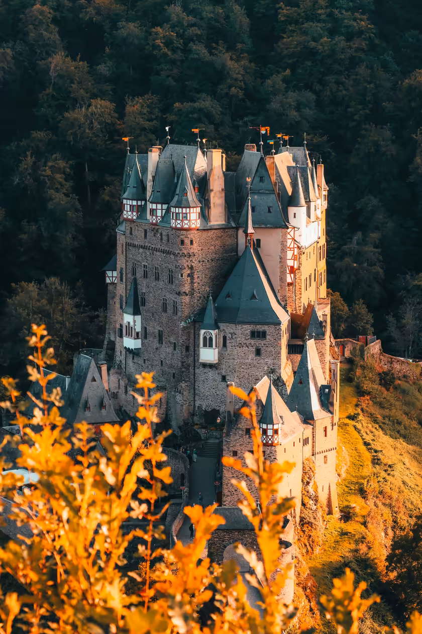 Medieval Castle Golden Hour Light