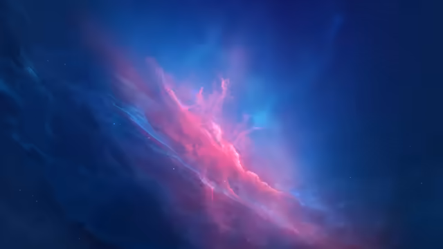 Cosmic Nebula With Pink Blue Energy