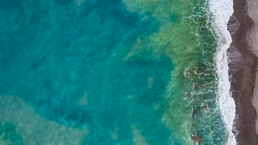 Coastal Waves Aerial Ocean View