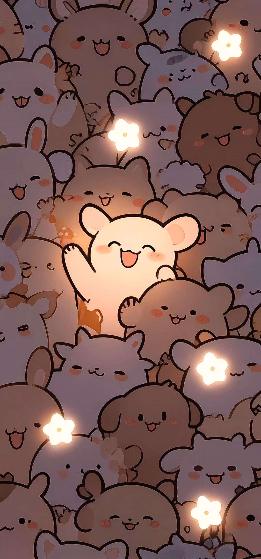 Cute Glowing Animals — vertical 🐱 cat Full HD wallpaper