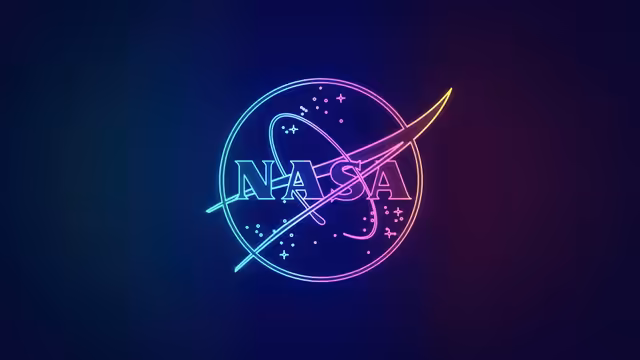 NASA Neon Logo Space Design