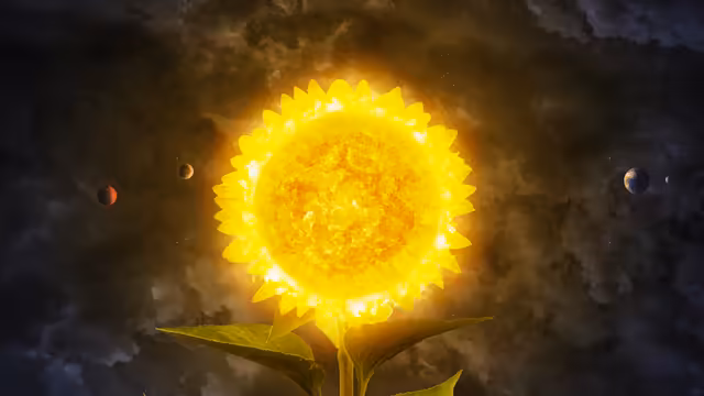Cosmic Sunflower Solar System