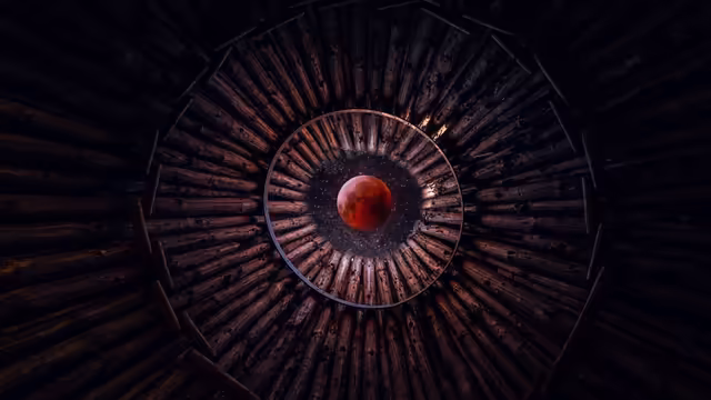 Blood Moon Cosmic Eye Abstract