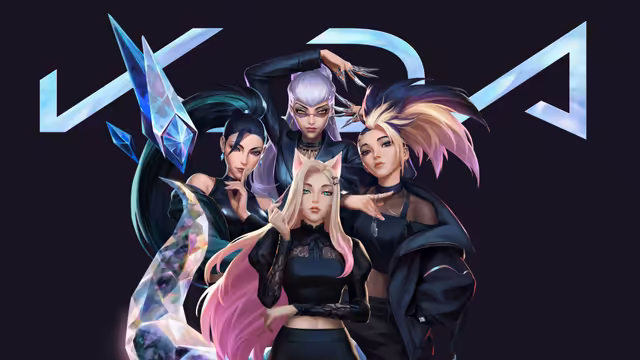 K-pop Anime Girls with Neon Lights
