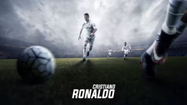Cristiano Ronaldo White Jersey Stadium