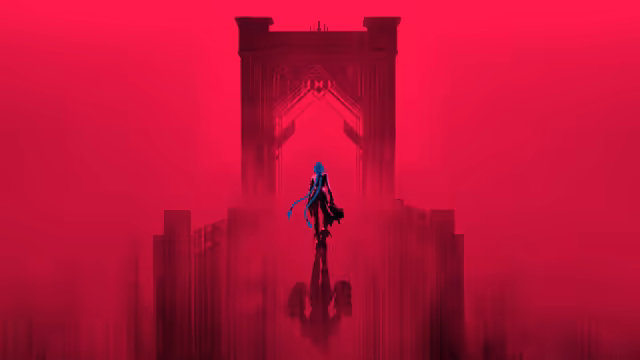 Jinx Stands Before Gothic Fortress