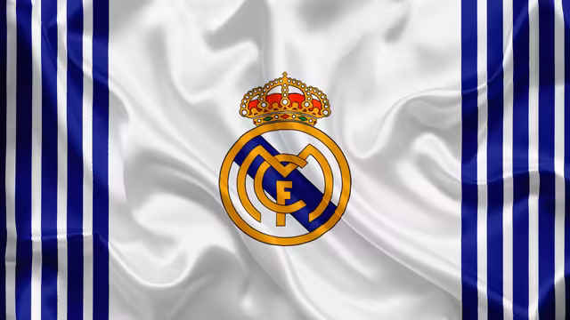 Real Madrid CF Logo Striped Design