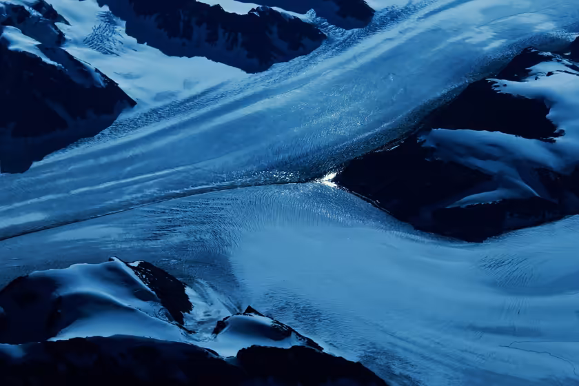 Glacial Peaks Aerial Mountain View