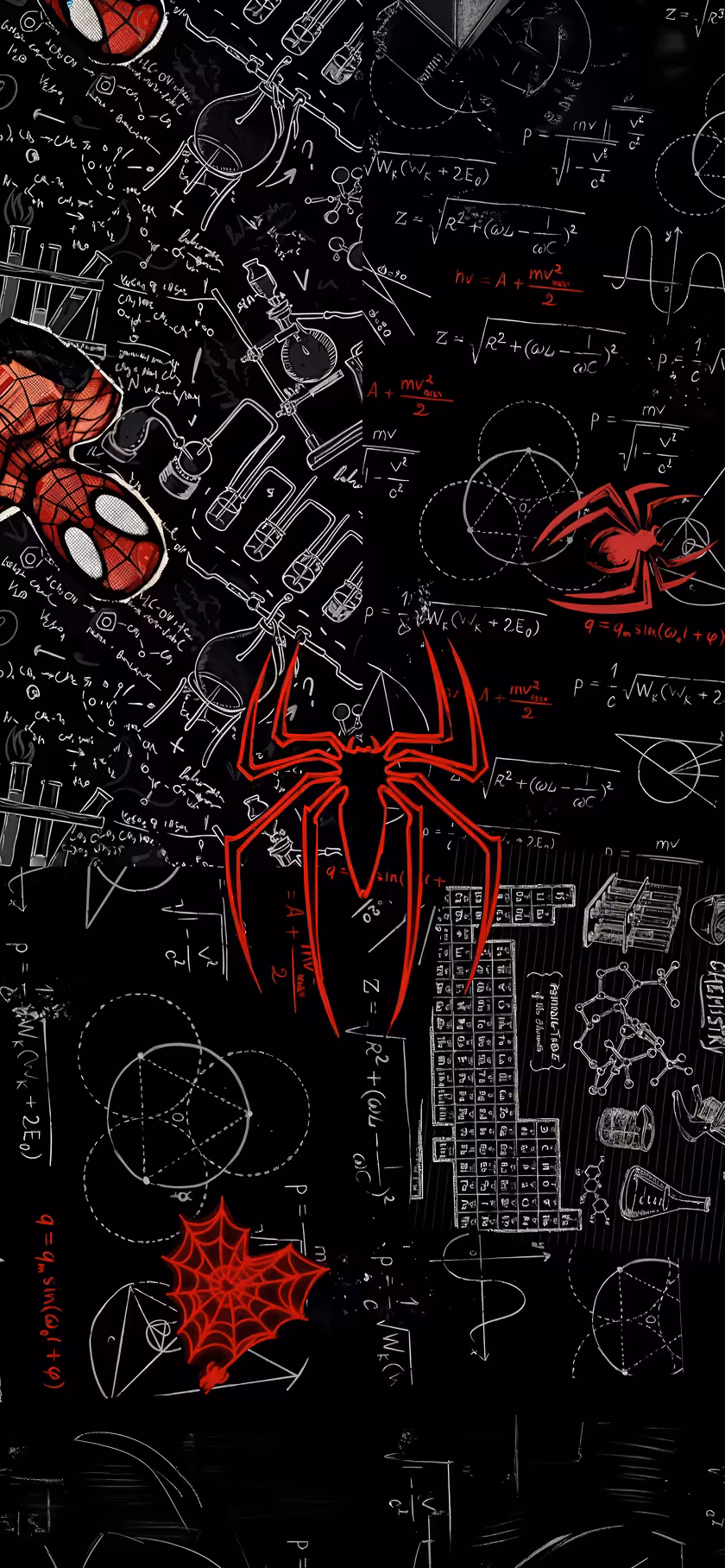 Spider Emblem Science Formula 4K Wallpaper – Free HD Background
