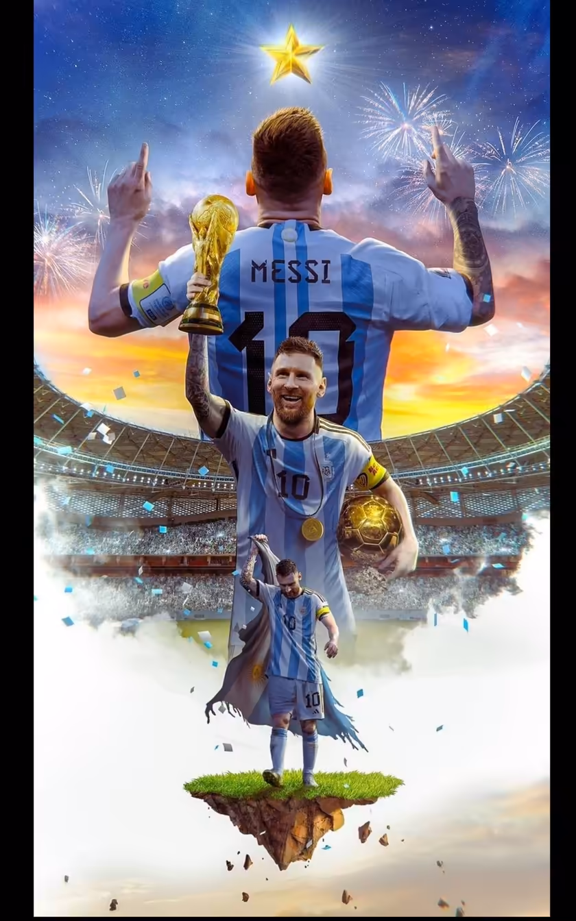 Lionel Messi Champion Glory Victory