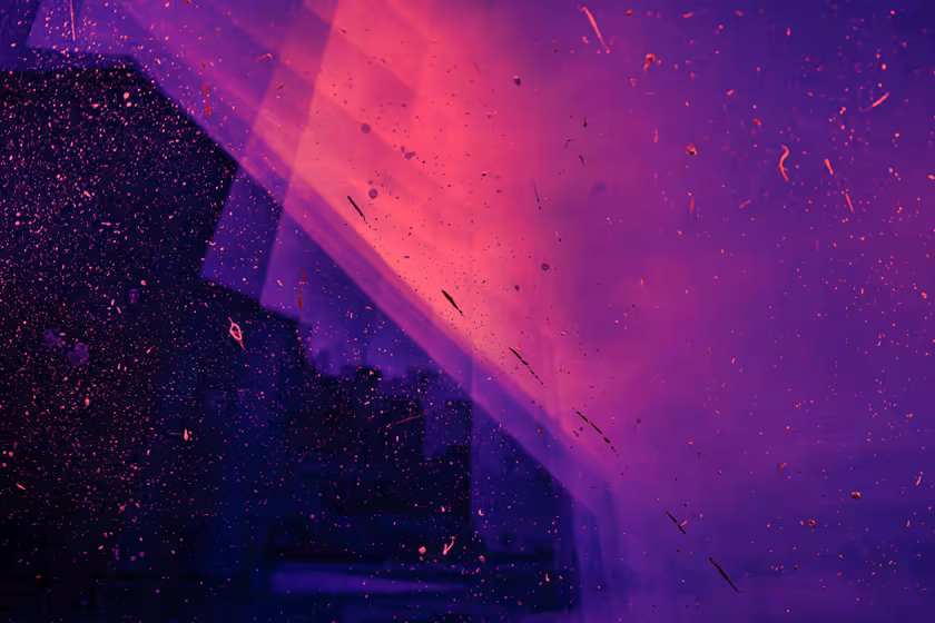 Neon Particle Flow Abstract