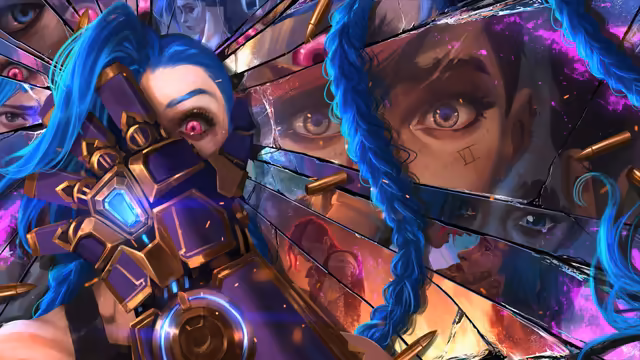 Jinx Neon Cyberpunk Blue Hair