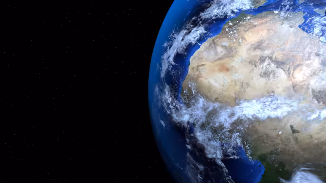 Earth From Space With Clouds
