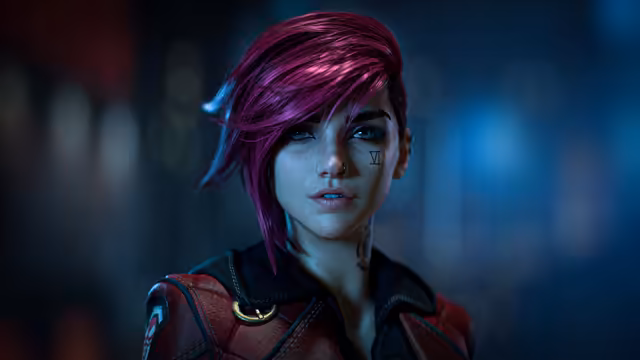 Vi League of Legends Cyberpunk Portrait