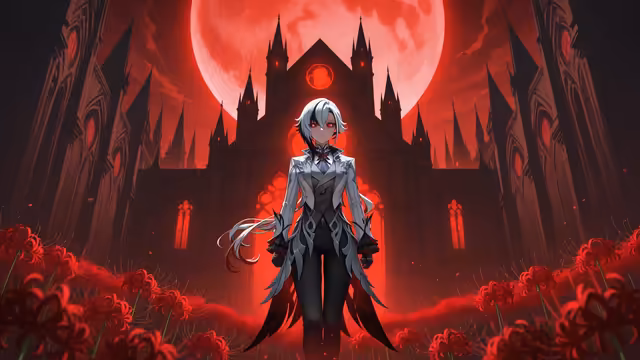 Genshin Impact Red Moon Gothic Castle